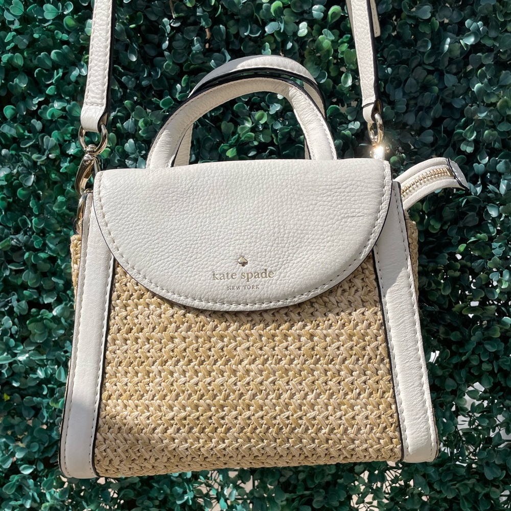 Kate Spade Woven and Leather Crossbody bag